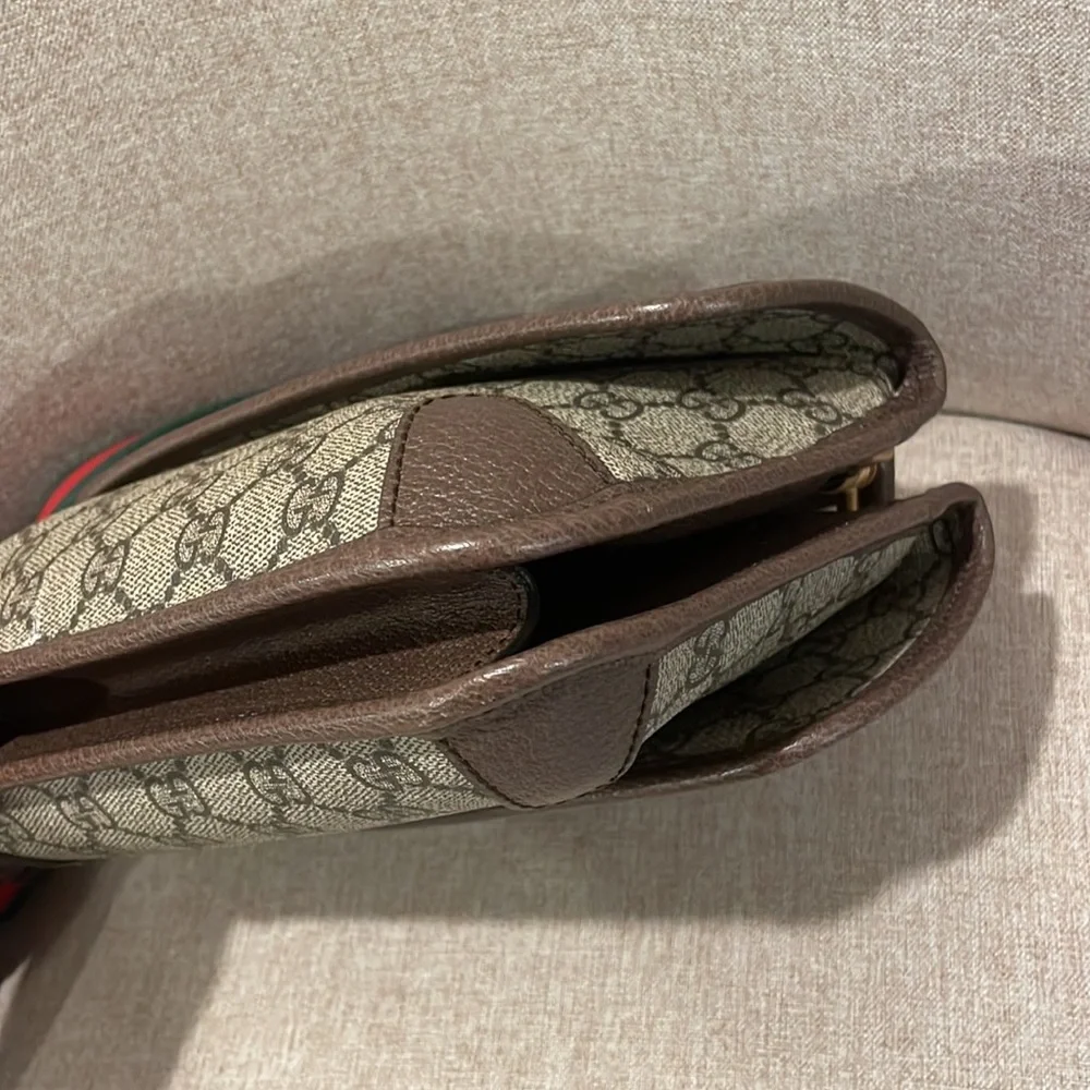 ⚡️Gucci Neo GG Supreme Crossbody Small Messenger Bag with Stripe Canvas Strap - Picture 11 of 16